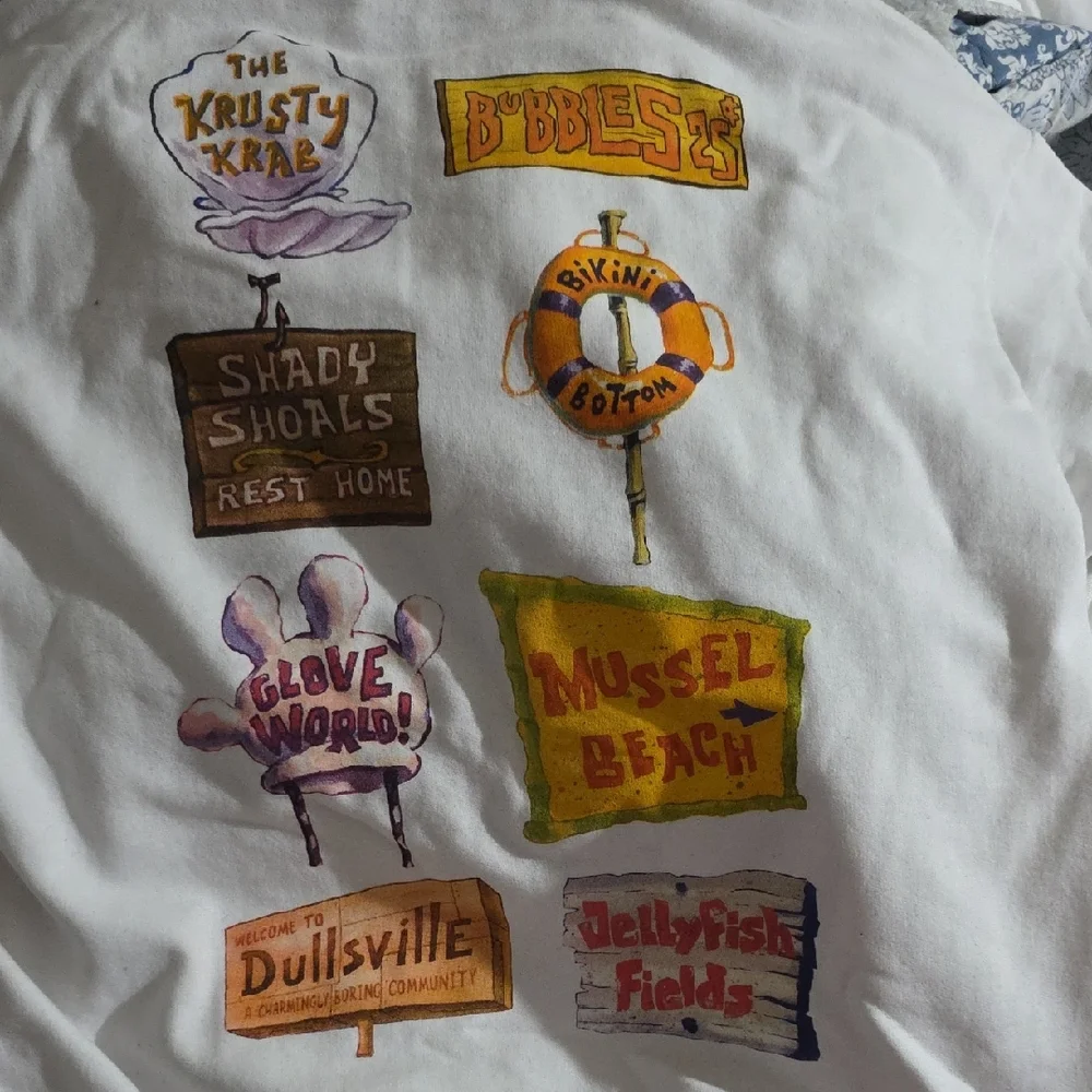 SpongeBob White Hoodie - Picture 6 of 13